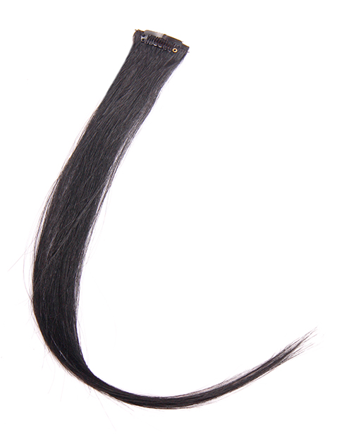 Jet Black Clip in Hair