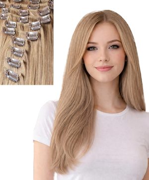 clip hair #12 light golden brown