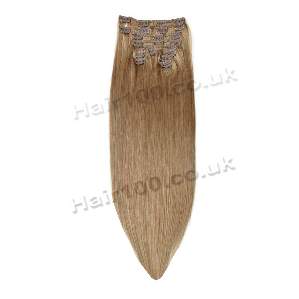 Clip in Hair Extensions Dark Ash Blonde is available from hair100 Now!
