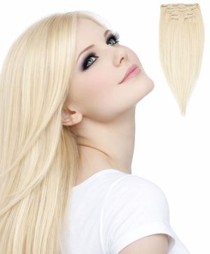 clip hair #613 bleach blonde