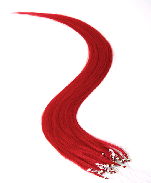 human hair extensions red