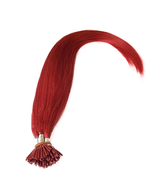 stick tip pre bonded hair extensions Red