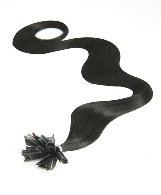 deep wave pre bonded hair extensions natural black