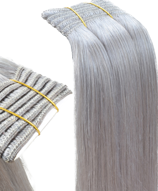 grey hair weave