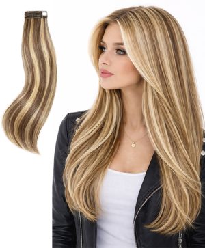 Human Hair Weaves - #6/27 Medium Brown/Strawberry Blonde