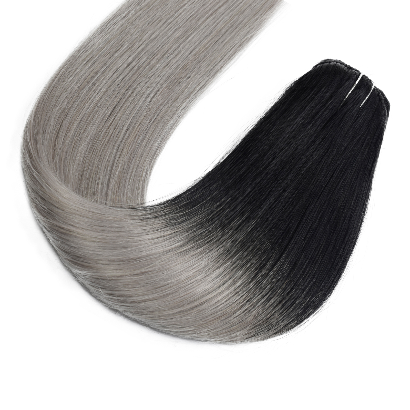 Clip in Hair Extensions Ombre 1 to Grey is available from hair100!