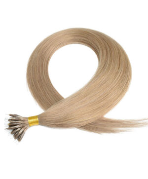 Nano ring hair extensions ash blonde