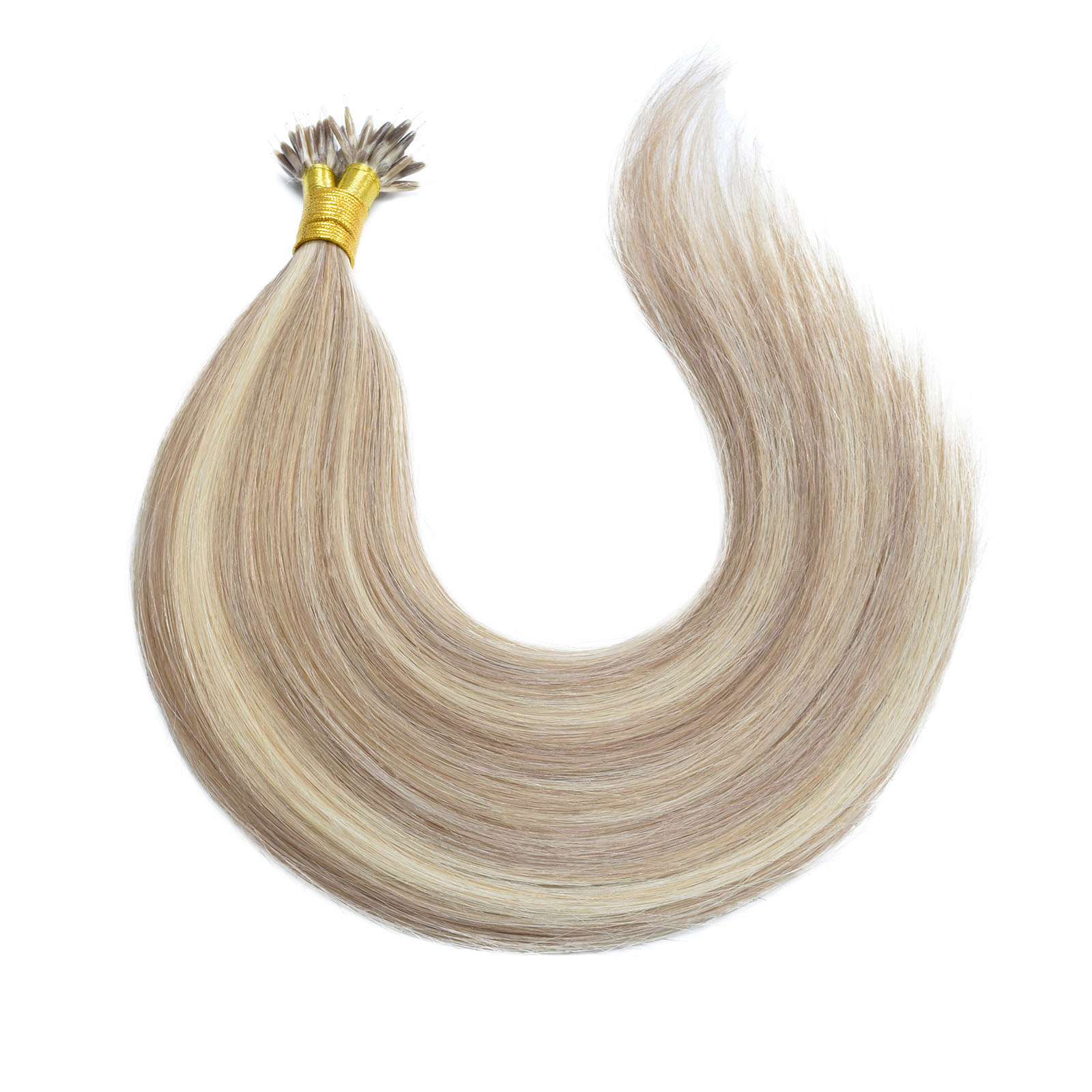 nano hair extension #18/613 ash blonde/bleach blonde mix