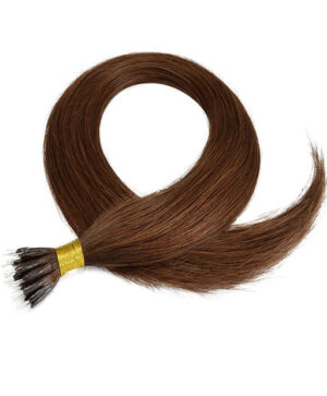 Nano Ring Hair Extensions medium brown