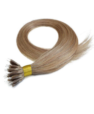 Nano ring hair extensions light brown