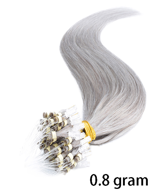 micro loop hair extensions Grey