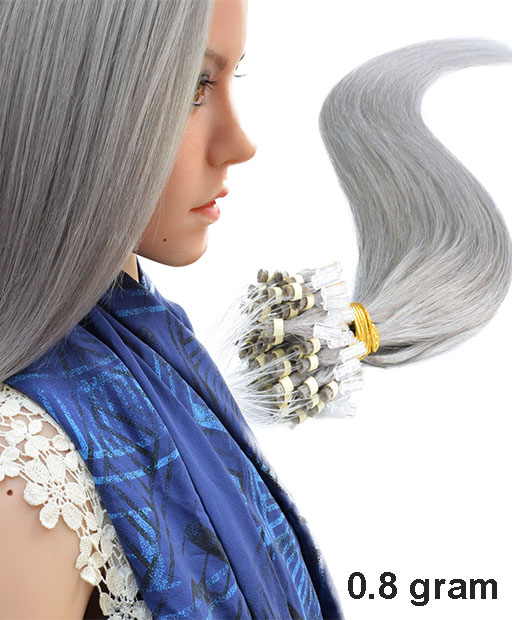 Micro Loop Ring Hair # Grey