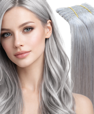 grey hair weave