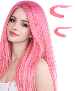 Micro Loop Ring Hair #Pink